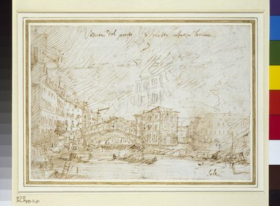 The Ponte di Rialto by Giovanni Antonio Canal